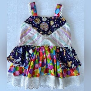 Girls Handmade Disney Ruffle Dress Size 2T